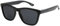 X-CRUZE 9-002 Nerd Sonnenbrillen polarisiert Style Stil Retro Vintage Retro Unisex Herren Damen Männer Frauen Brille - schwarz matt/schwarz