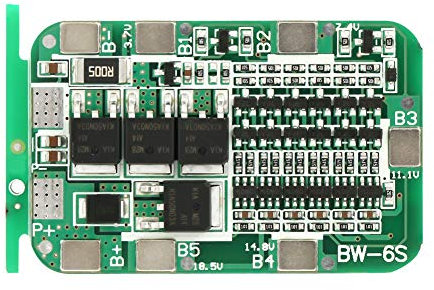 Hyuduo Panneau de Protection de Batterie au Lithium, 6S 15a 22V 24V, Surcharge/Surcharge/Surintensité/Court-Circuit Protéger pour Li-ION Cell
