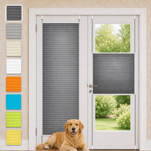 Vkele Plissee ohne Bohren Klemmfix Alu-Schienen, Anthrazit 60x200 cm (BxH) | Jalousie & Faltrollo, Lichtdurchlässig & Blickdicht, Sonnenschutz & Sichtschutz, Easyfix für Fenster & Türen