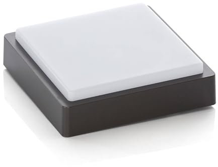 Lindby LED Deckenleuchten Nermin (Modern) in Schwarz (1 flammig,) - Außenleuchte für Garten Terasse Balkon & Haus Deckenleuchte