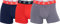 CR7 Cristiano Ronaldo Baumwoll-Badehose für Herren, Packung mit 3, Rot, Marine, Grau, 2XL