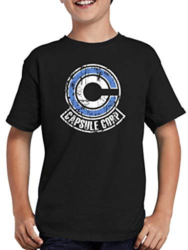 Capsule Corp T-Shirt Enfant - Noir - 122-128 cm