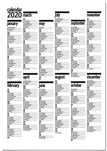 Panorama Kalender 2020 Wandkalender Monatskalender 50x70cm