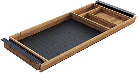 Eisnhauer® Bambus Schubladenauszug/Utensilienauszug Unterbau für Schreibtische, Ablage & Organizer, ca. 55,7 x 24,4 x 3,4 cm, aus hochwertigem Bambus