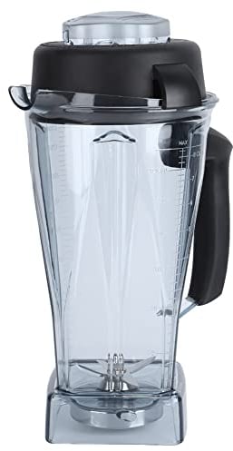 Rehomy Transparenter Mixbecher, Ersatz-Mixer-Flasche, Mixer-Zubehör, Becherklingen-Deckel, passend für Vitamix