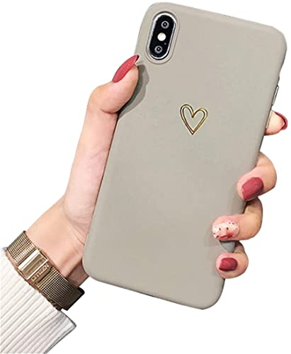 Ubeshine Hülle für iPhone XS, Hülle Case für iPhone XS Kreatives 3D Muster Schutzhülle Ultra dünn TPU Silikon Handyhülle Bumper für iPhone XS Chic Bling Herz Kratzfest Schutzhülle für iPhone XS/X