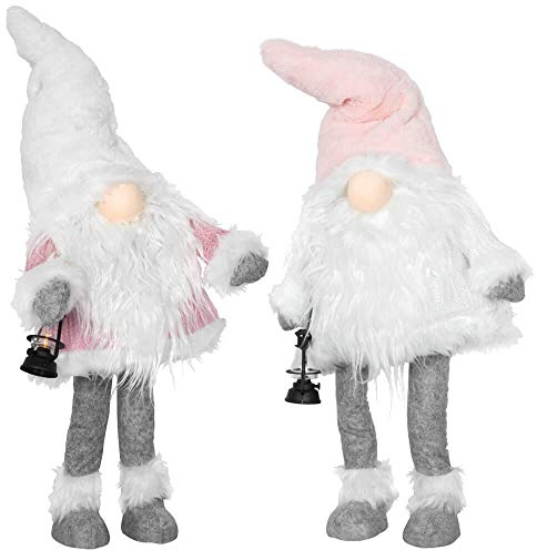 Plüschzwerg, Wichtel, Stofftier, warmweiße LEDs'