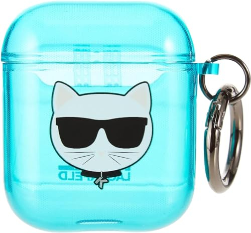 Capa iPhone Airpods Karl Lagerfeld Original TPU Azul