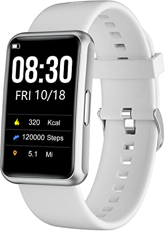 Cloudpoem Pulsera de Actividad para Mujeres Hombres Niños Anciano Sin teléfono móvil Sin App Sencillo Monitores de Actividad, Pantalla 1.47 Pulgadas Impermeable IP68 Contador de Calorías Cronómetro