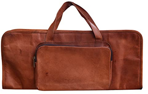 MaheTri Tasche für Drumsticks aus echtem Leder, für 8–10 Paar Drumsticks, einfach zu transportieren, ideal als Geschenk, Geschenk für Ihn