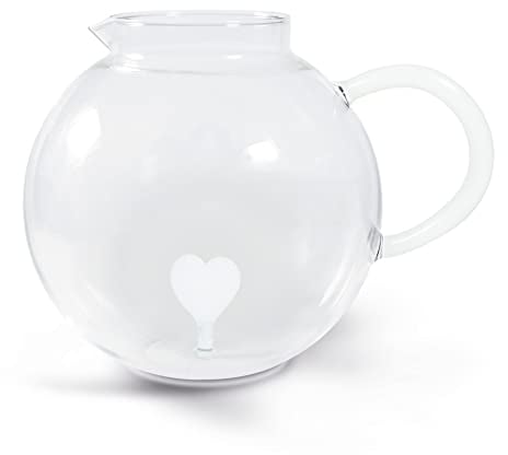 BROCCA IN VETRO CON CUORE BIANCO 1.7 LITRI WD LIFESTYLE