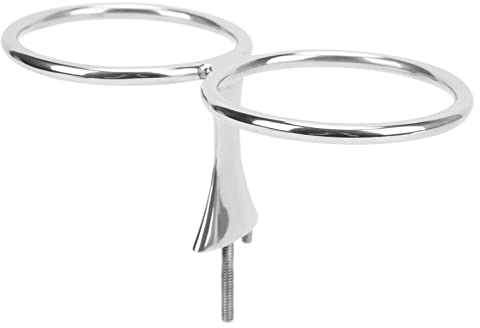 Soporte para Bebidas de Doble Anillo, Soporte para Bebidas de Barco de Acero Inoxidable, Estante de Almacenamiento para Botellas de Bebidas para Coche, Yates Marinos, Barcos, Caravanas, Camiones