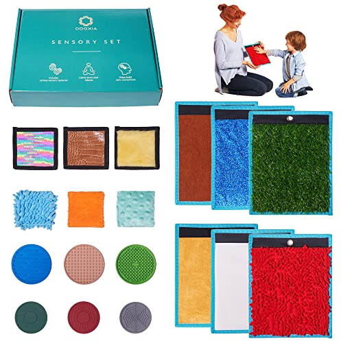 ODOXIA Sinnesmatten Für Autistische Kinder | Taktile Scheiben | Sensorische Fliesen | Matten, Scheiben | Sensorischer Teppich | Multisensorisches Textur Spielzeug | Sensory Mats & Discs (Set 1)
