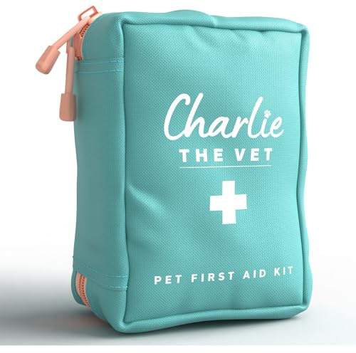 Dog First Aid Kit/Pet First Aid Kit - Vet Approved Premium First Aid Supplies for All Emergencies, Instruction Booklet, Thermometer, Vet Wrap, Bandages, Nail Clippers, Tick Removers, Wipes and More.