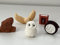 Harry Potter Cake Toppers Set - Kids Magical Wizard Birthday Cake Decoration Supplies - Hedwig Owl Snitch Hogwarts Notebook Snoring Hat Platform Badge - Comes with an Logo as Extra Gift - 5 Pcs