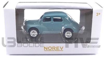 MODELLINO IN SCALA COMPATIBILE CON RENAULT 4 CV 1952 CLEAR BLUE 1:64 NOREV NV310934