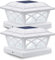 Siedinlar Solar Post Cap Lights Outdoor, 2 Modes Solar Powered Waterproof Fence Deck Light for 4x4 5x5 6x6 Posts Garden Patio Decoration Warm White & Cool White, White (2 Pack)