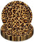 50PCS Leopard Print Plates 9 Inch - Jungle Safari Party Supplies, Animal Print Disposable Paper Food Trays for Birthday, Baby Shower, Jungle Party Decorations