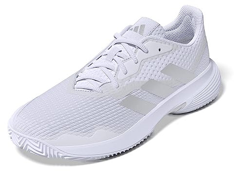 adidas Courtjam Control Clay W, Shoes-Low Mujer, FTWR White/Silver Met./Grey One, 39 1/3 EU