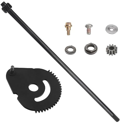 738-0919 617-04094 Lenkwelle mit Buchsen-Set, kompatibel mit MTD Troy-Bilt Craftsman Rasenmäher 247288841 247288810 24728905 mit Lenkgetriebebuchse, Lenkstangenkappe und Schraube, Lenkwelle