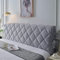 DEVINK Multifunktional Bett Kopfteil Dreieck Gepolstert, Dekorativ für, Ergonomie Rückenlehne Wandkissen, Tragbar Kopfstütze Wandschutz, mit Abnehmbarem Bezug Grau Kordsamt(160cm,Grey)