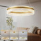 BRIMETI Pendelleuchte Esstisch, Esstischlampe 50cm Höhenverstellbar Esszimmerlampen 60W 1-flammig Hängeleuchte LED Hängelampe 3000K/4000K/6000K, für Wohnzimmer Esszimmer Küchen Bar Leuchten (Gold)