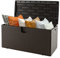COSTWAY Auflagenbox mit 276 Liter Kapazität, Allwetter-Kissenbox, Aufbewahrungsbox abschließbar, Gartenbox für Kissen, Werkzeuge und Poolzubehör, 114 x 54 x 56 cm