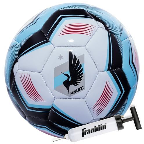 Franklin Sports MLS MLS Minnesota United FC Fußball – MNUFC – Offizielle Größe 5 Fußball – weicher abriebfester Bezug – Fußball in offizieller Größe und Gewicht – Luftpumpe im Lieferumfang enthalten