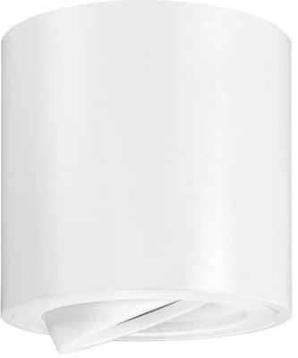 YindaLux Faretti Led Soffitto Bianco - Ø 80 * 84mm Ruotabile a 30° - Faretti da Soffitto con GU10 / LED - Faretti Soffitto in Alluminio - Finitura Opaca - Senza Lampadina