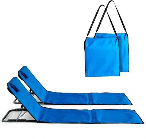 Pincho Esterilla de Playa Plegable con Respaldo Ajustable – Tumbona Portátil Ligera para Camping, Jardín y Piscina – Alfombra de Playa con Respaldo Ergonómico y Fácil Transporte (Turquesa)