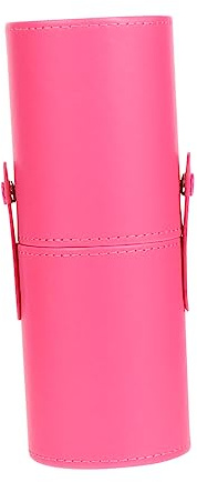 Pot à Pinceaux de Maquillage en PU, 1 Pièce, Portable | Rangement Cosmétique pour Voyage et Maison, Capacité Suffisante, Design Couvercle Anti-poussière