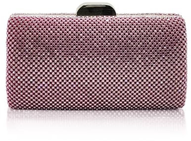 Michelle Moon - Pochette Donna Elegante Fucsia per Matrimoni, Feste ed Eventi | Clutch Fucsia con Tracolla, Ideale Come Borsa Elegante Donna Cerimonia; Pochette Fucsia per Occasioni Speciali