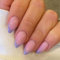 SXVME 30 Pcs Acrylic Press on Nails Short Almond, Lilac French Tip False Nails Short Pointed Stiletto, Natural Nude Fake Nails Set Classic Soft Gel Stick on Nail for Women Daily Wedding Wear