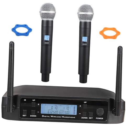 Milisten 2pcs Wireless Mics System Uk Plug Boys and Girls Podcast Microphone for Wireless Mics for Singing Cordless for Stage and Home