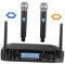 Milisten Twin Wireless Microphones System Beta58a Capsule for Karaoke Vlogging Stage Shows Outdoor Activities Uk Compatible