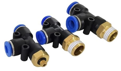 10Pcs/Lot PD4-01 PD6-01 PD8-02 PD10-02 PD12-02 Pneumatic T Union Connector Pneumatic Components Fittings Pneumatic(PD10-02)