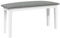 vidaXL Banco 90 cm Madera Maciza Caucho Blanco