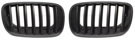 Viviance Auto Stoßstange Kühlergrill Gitter kompatibel mit BMW X5 X6 E70 E71 2007-2012 - Mattschwarz