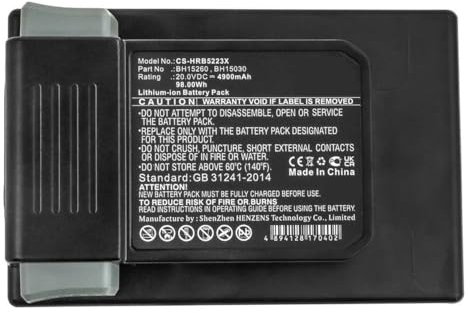 LaiCaiLO 2000mAh/3000mAh/4900mAh Vacuum Cleaner Battery BH15030, BH25040 Compatible for VAX SpotlessGo Cordless(4900mAh)