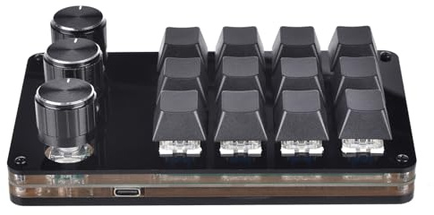 Vynetra 12 Tasten USB-Tastatur Programmierung Makro Pad mit 3 Knöpfen Makro Mechanische Gaming-Tastatur Handtastatur
