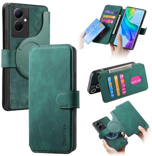 Custodia ribaltabile per smartphone Compatibile con Vivo V29 Lite Custodia Portafoglio con Porta Carte Compatible with Donna Uomo, PU Pelle Magnetica Snap Flip Portafoglio Custodia Compatible with Tel