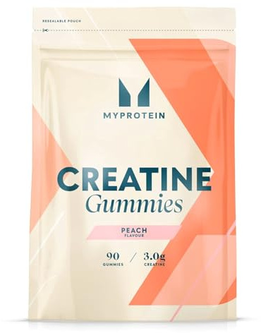 Myprotein Creatine Gummies - 3g per Serving - Electrolyte Enhanced - Support Muscle Growth, Strength & Performance - 1 Month Supply - 90 Chewable Creatine Powder Alternative (90 Gummies, Peach)