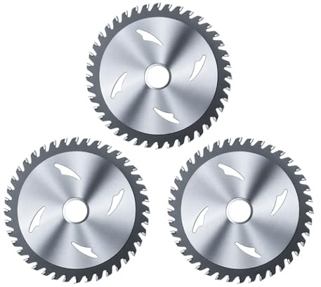 Aoyfuwell Lot de 3 lames de scie circulaire de précision 110 mm à coupe fine avec 40 dents en carbure de tungstène, 11 x 20 mm, pour meuleuse d'angle, pour couper le bois, le plastique, l'aluminium et