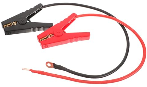STAHAD Câbles de Démarrage 2 Pcs avec Pince Pure Cuivre 100 A, Fil de Connexion 8 Mm² 0,5 M, Connecteur Rapide pour Clôture Électrique Solaire Agricole et Accessoires Batterie