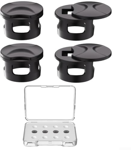 Risveglio Adjustable LED Lens Hood for Meta Smart Glasses - Anti-Glare Sun Shade Blocker with Storage Case - Black & White 4 Pack(Black)