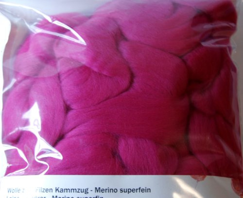 Efco Filzwolle/Kammzug Merino superfein 50 g Farbe Pink