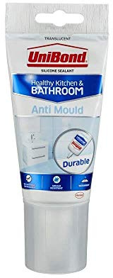 UniBond 1576583 147g Anti-Mould Translucent Kitchen/ Bathroom Sealant Tube