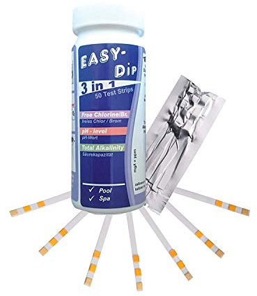 Water-I.D. 50 Pool Teststreifen 3 in 1 für Chlor, pH + Alkalinität