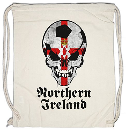 Urban Backwoods Northern Ireland Irish Football Skull Flag Turnbeutel Sporttasche