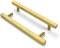 goldenwarm 10 Stück Schrankgriffe Gold Küchengriffe Gold Möbelgriffe Gold Griffe Möbel Gold -LS1212GD128 Goldene Griffe Griffe für Küchenschränke Gold Möbelgriffe 128mm Lochabstand